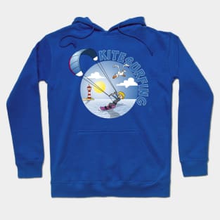 Kite surfing illustration Hoodie